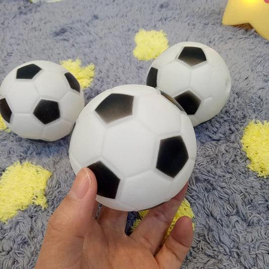 2.5 inches Pet Dog Rubber Football Squeaker Toy
