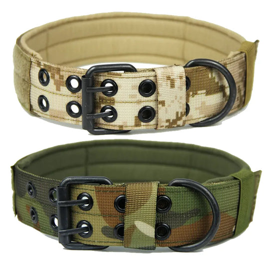 Camouflage Tactical Dog Collar Military Pet Necklace