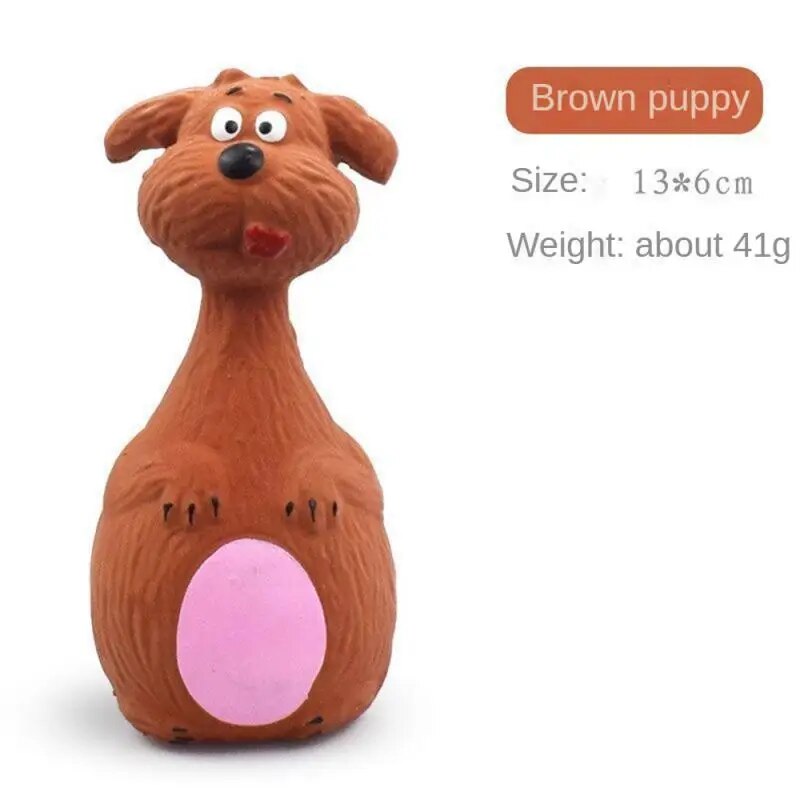Comfortable Latex Dog Toys Cartoon Fashionable Sound Squeaky Pet Rubber Vocal Toy Training Chew Interactive Toy Pet Dog Supplies
