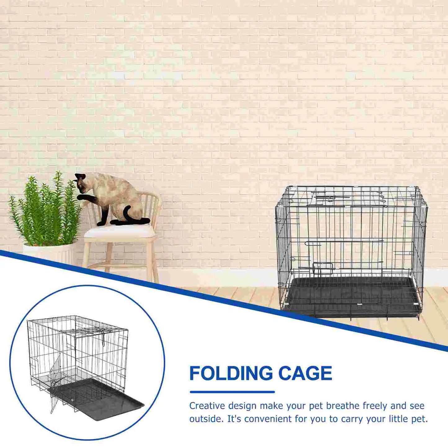 Crate Small Size, Folding Crate with Toilet, Travel Crate Houses for Small Dogs, Rabbit Cage Cage Crates-f- & pens