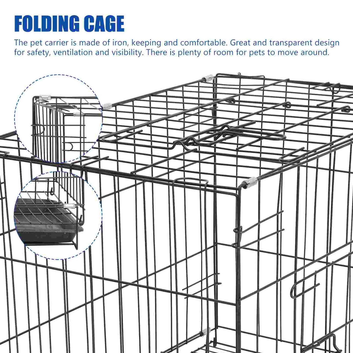 Crate Small Size, Folding Crate with Toilet, Travel Crate Houses for Small Dogs, Rabbit Cage Cage Crates-f- & pens