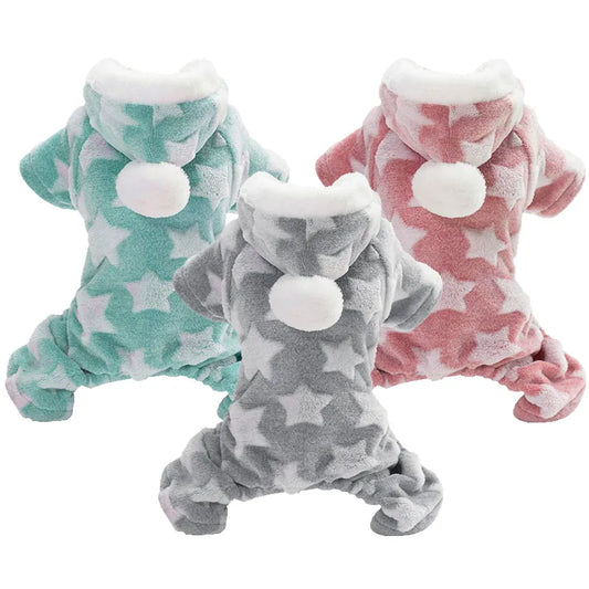 Dog Clothes For Small Dogs Cats Autumn Winter Puppy Pet Cat Coat Jackets Warm Fleece Hooded Chihuahua Yorkie Jumpsuits Clothing