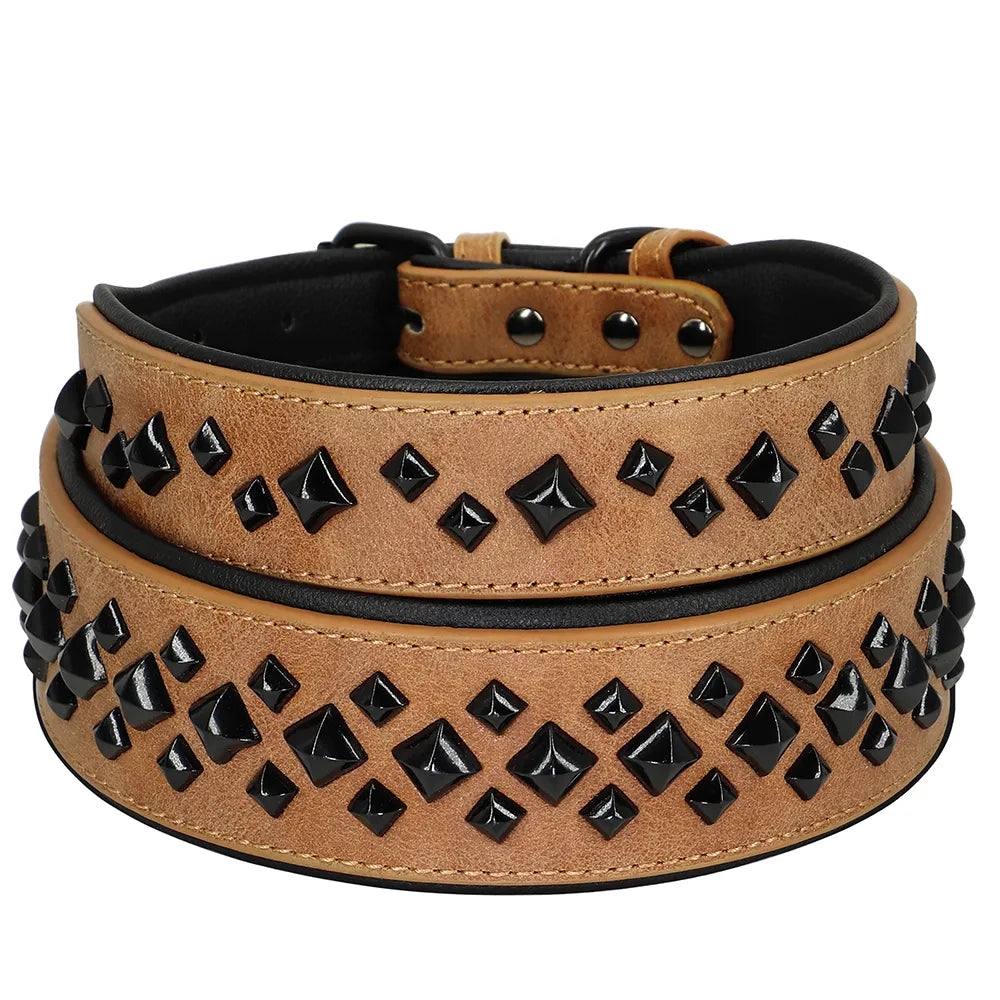 Dog Collar For Large Dogs Cool Spikes Studded Leather