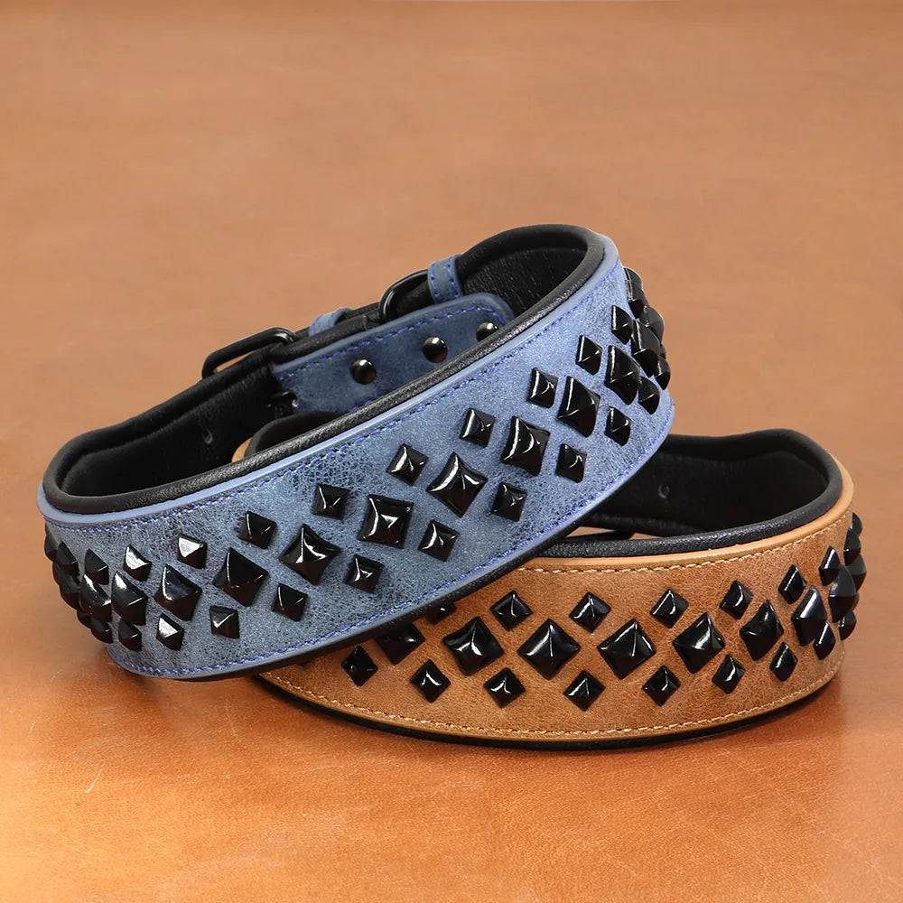 Dog Collar For Large Dogs Cool Spikes Studded Leather