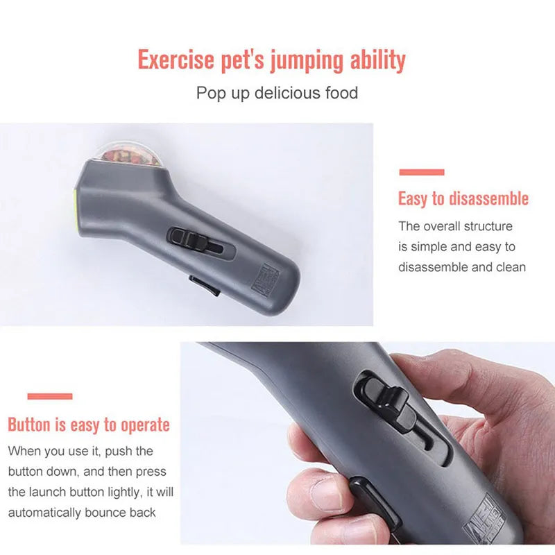 Dog Interactive Training Toy Pet Snack Catapult Launcher Outdoor Beach Toy Outdoor Training Dog Cat Treat Launcher Pet Supplies