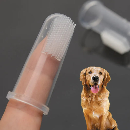 Dog Toothbrush Pet Finger Toothbrush Dog Toys Environmental Protection Silicone Dogs Cats Clean Teeth Pet supplies