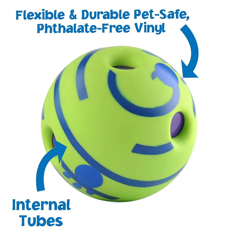 Dog Toy Fun Giggle Sounds Ball PVC Safe Chew Pet Toys Silicon Jumping Interactive Toy Training Ball for Small Large Dogs