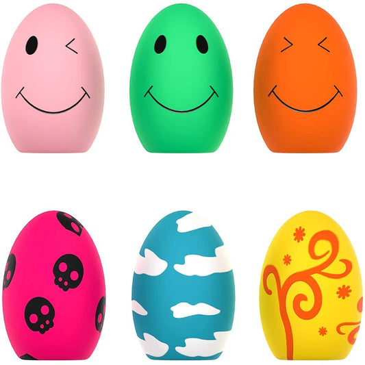 Dog Toys Latex Bouncy Egg Balls Squeaky Puppy Dogs Interactive Fetch Play Soft Rubber Sound Pet Toys Dog Accessories