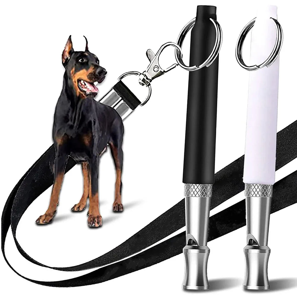 Dog Whistle Adjustable Pitch for Stop Barking Recall Training- Professional Dogs Training Whistles Tool for with Strap Lanyard
