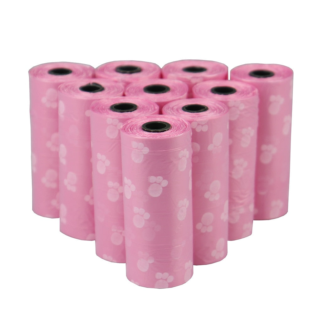 Bulk Poop Bags with Leash Clip and Bone Bag Dispenser
