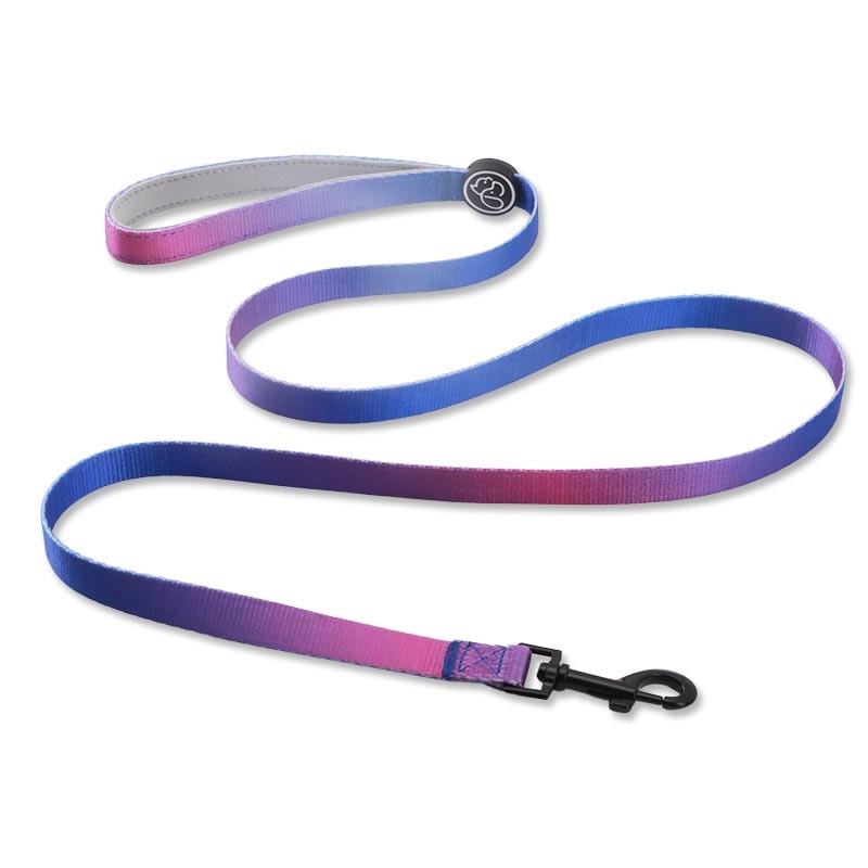 Soft Pull Pet Dog Leash Nylon Pink Purple Thick Leash