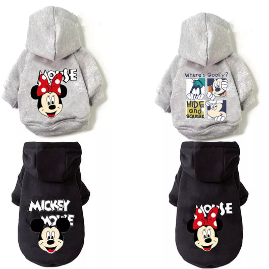 Disney Mickey Mouse cartoon Pet Dog Coat Pet Clothes Outdoor Dog Jacket Clothes Hoodie The Dog Face Breathable  Small Medium Dog
