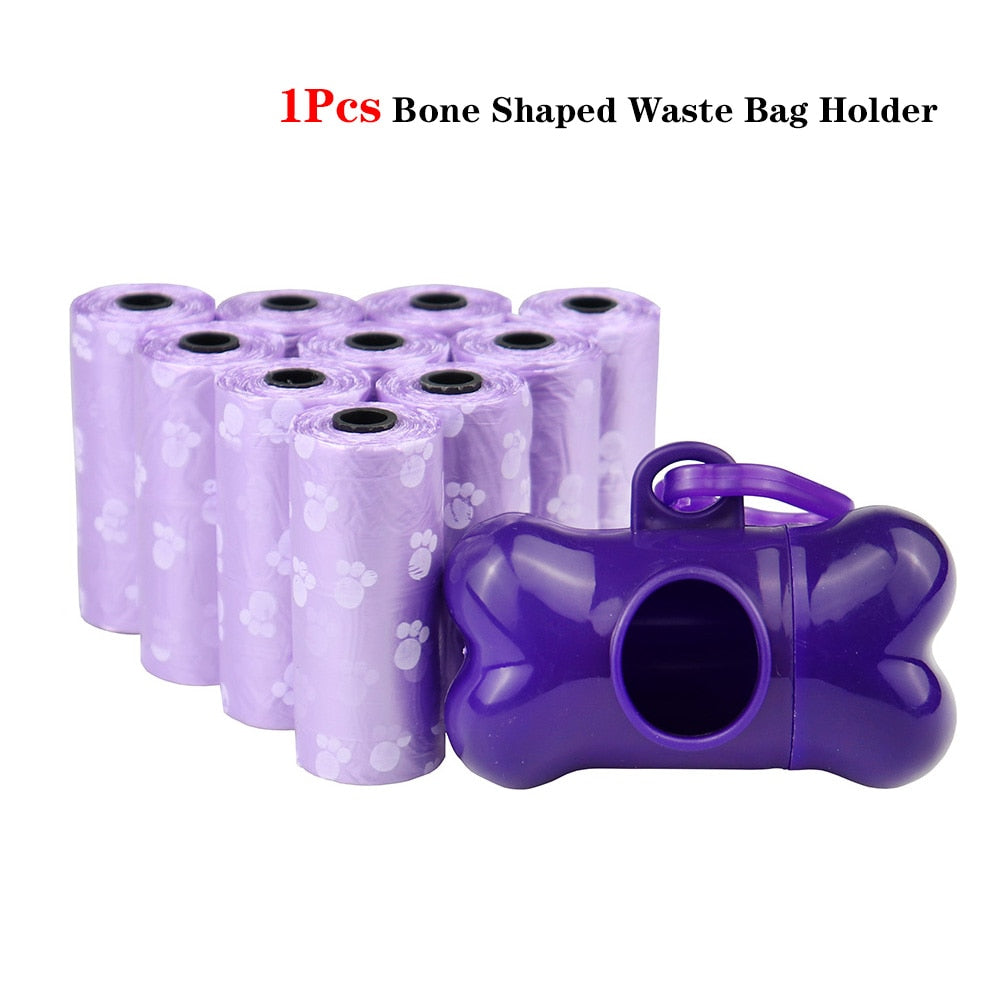 Bulk Poop Bags with Leash Clip and Bone Bag Dispenser