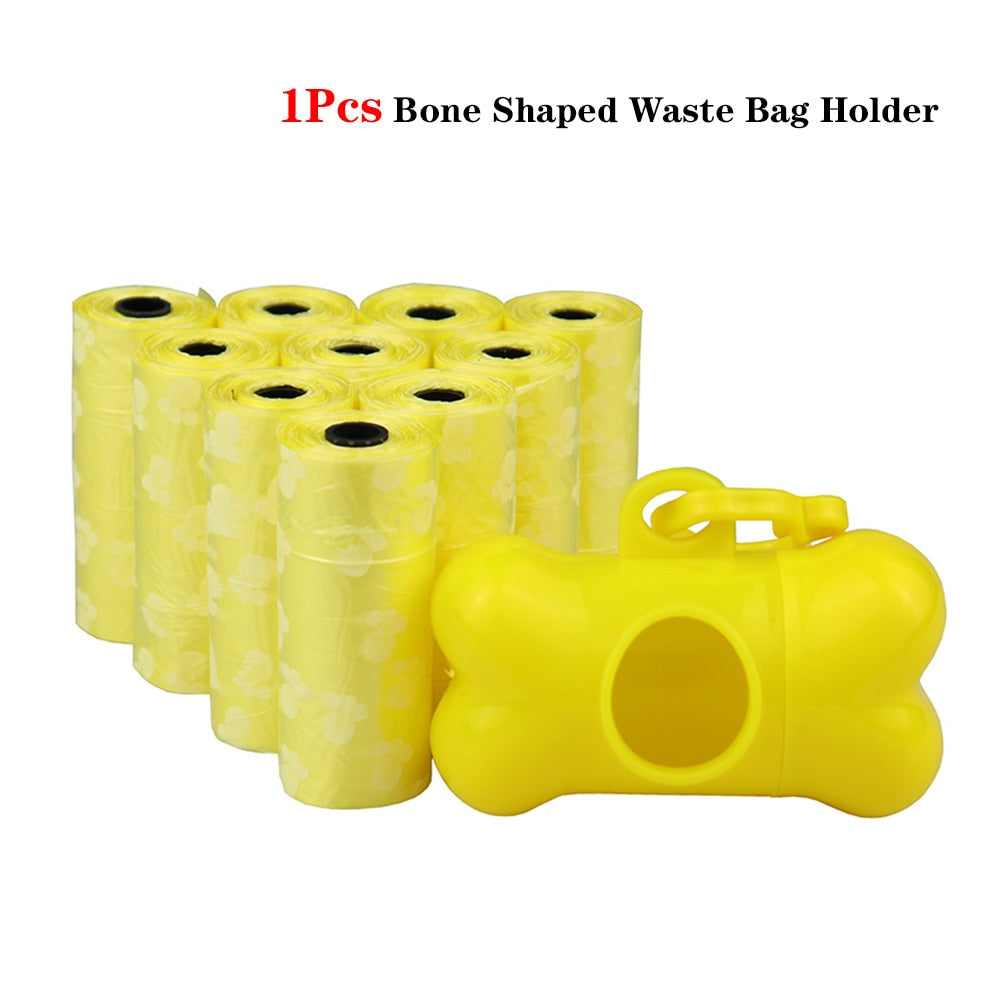 Bulk Poop Bags with Leash Clip and Bone Bag Dispenser