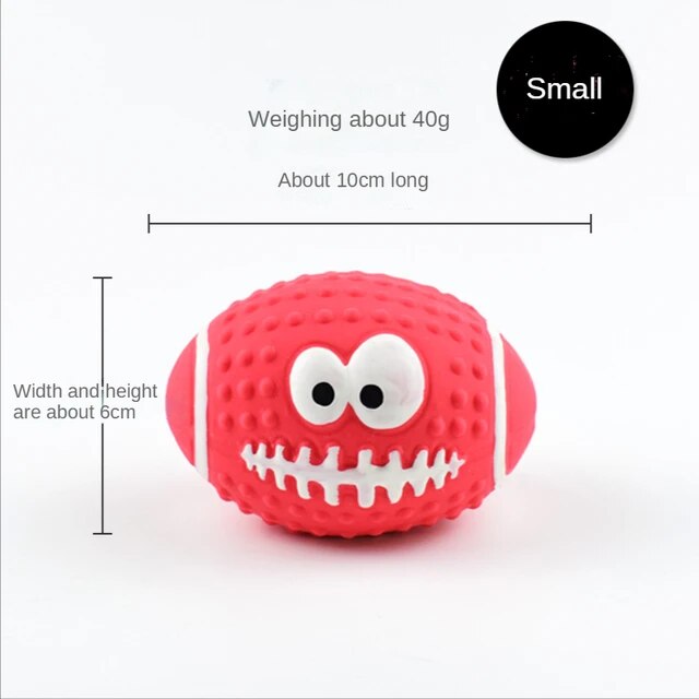 Interactive Ball for Dogs Soft Latex Squeaky Sound Rubber Rubgby Football Basketball Toys Cleaning Tooth Non-toxic Training Ball