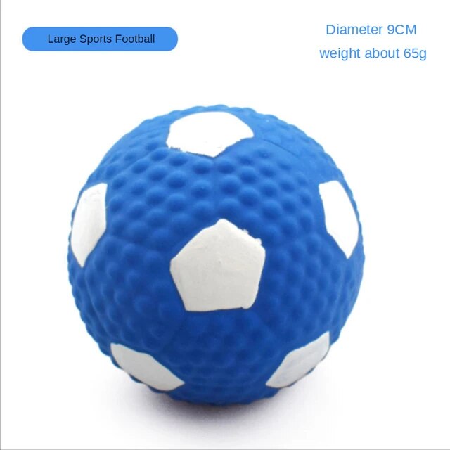 Interactive Ball for Dogs Soft Latex Squeaky Sound Rubber Rubgby Football Basketball Toys Cleaning Tooth Non-toxic Training Ball