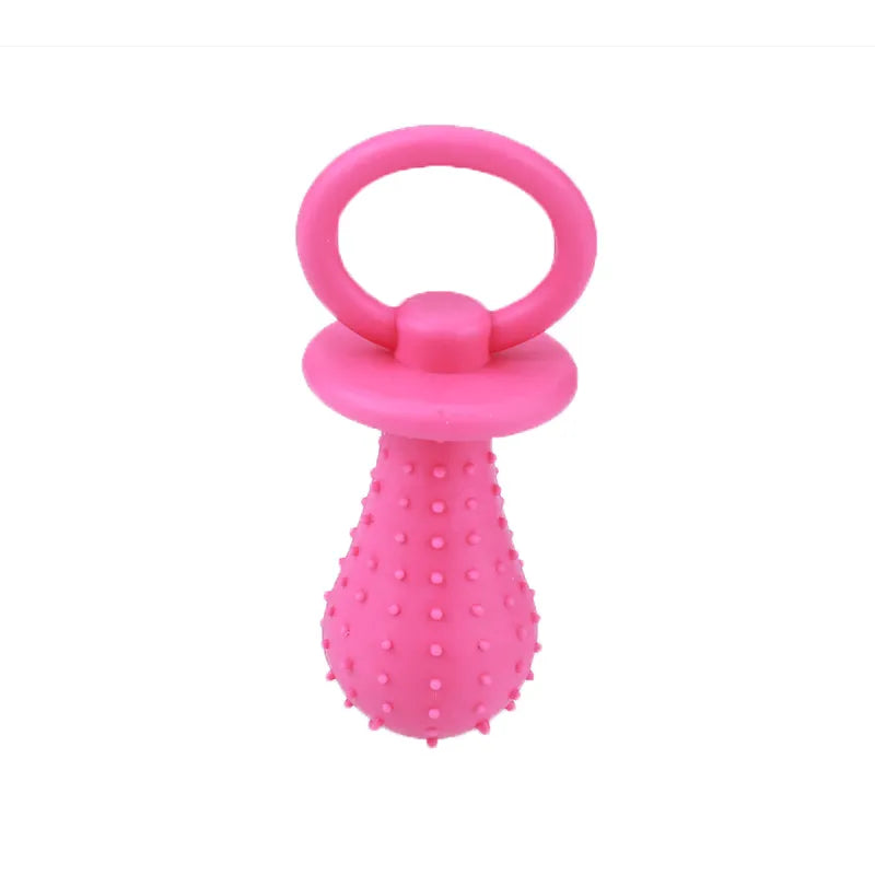 New Rubber Pacifier For Pet Toys Dog Cat Puppy Chew Toys With Bell Sound Inside