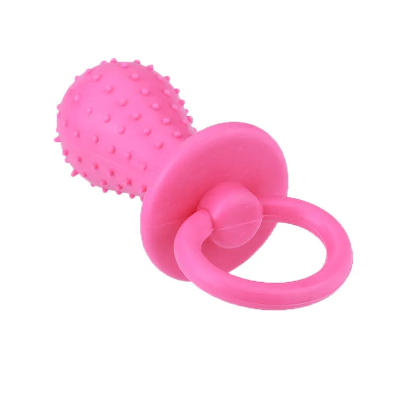 New Rubber Pacifier For Pet Toys Dog Cat Puppy Chew Toys With Bell Sound Inside