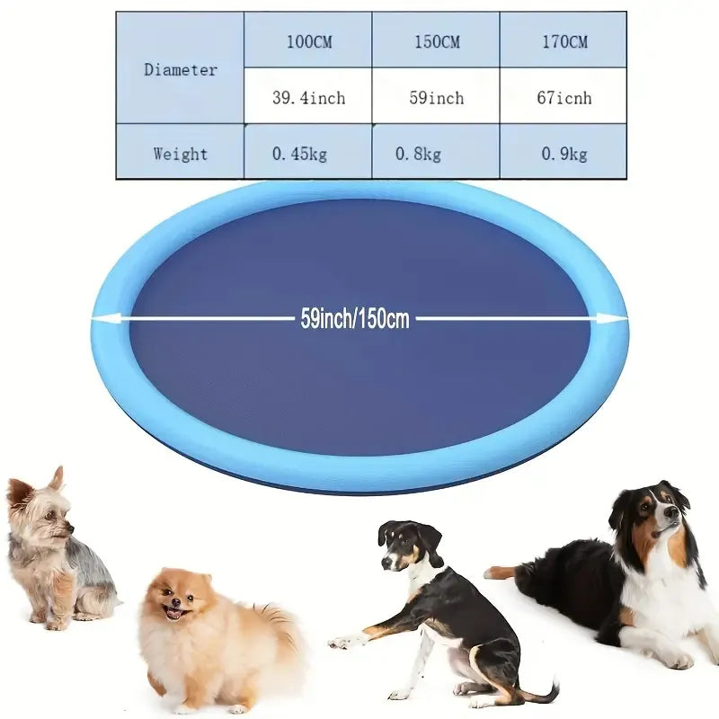 Non-Slip Splash Pad for Kids and Dog, Thicken Sprinkler Pool Summer Outdoor Water Toys