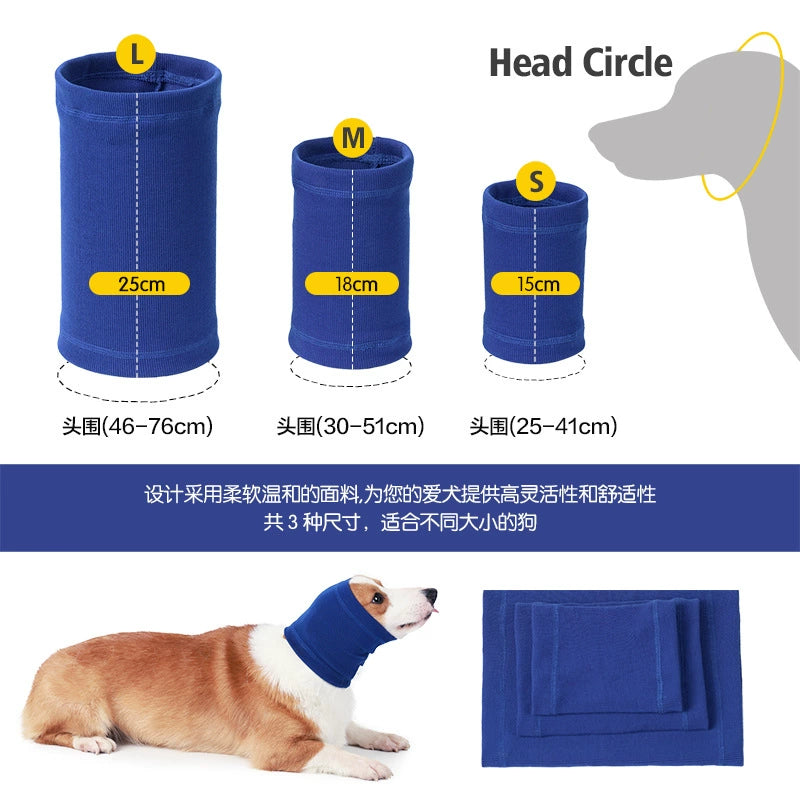 Pet Dog Pacifier Headgear Scarf Wound Protection Anti-Scratch Anti-Scare Firecrackers Pacify Anti-Thunder Warm-Keeping and Cold-Proof