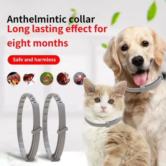 Pet Cat Dog Flea And Tick Remover Collar Anti-parasitic Necklace Adjustable Anti Flea Dog Collar For Puppy Cat Big Dog Products