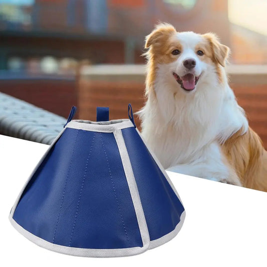 Pet Cone Collar Adjustable Waterproof Stop Licking Non-woven Fabric Dog Cat Wound Healing Protective Cone Pet Collar Pet Supply