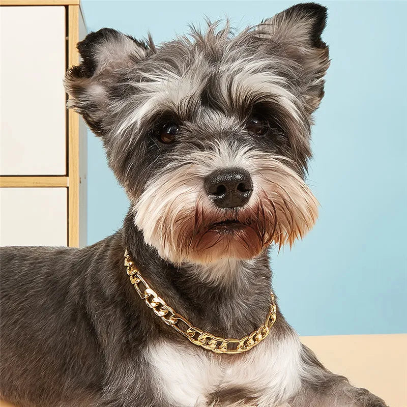 Pet Dog Chain Collars Metal Necklace Adjustable Pet Neck Decoration Accessories Dog Supplies 28cm/36cm/44cm