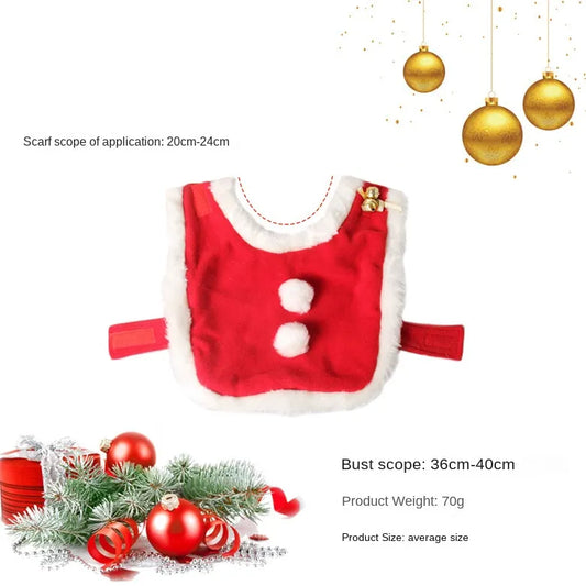Pet Dog Christmas Cat Clothes New Year's Gift Scarf Collar Puppy Costume Christmas Clothes Santa Dog Costumes Kitten Clothes