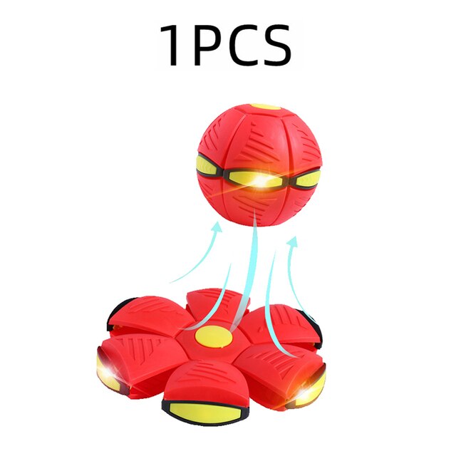 Pet Dog Toys Flying UFO Deformable Saucer Ball Interactive Outdoor Sports Dogs Training Toy Flat Throw Disc Ball Dog Supplies