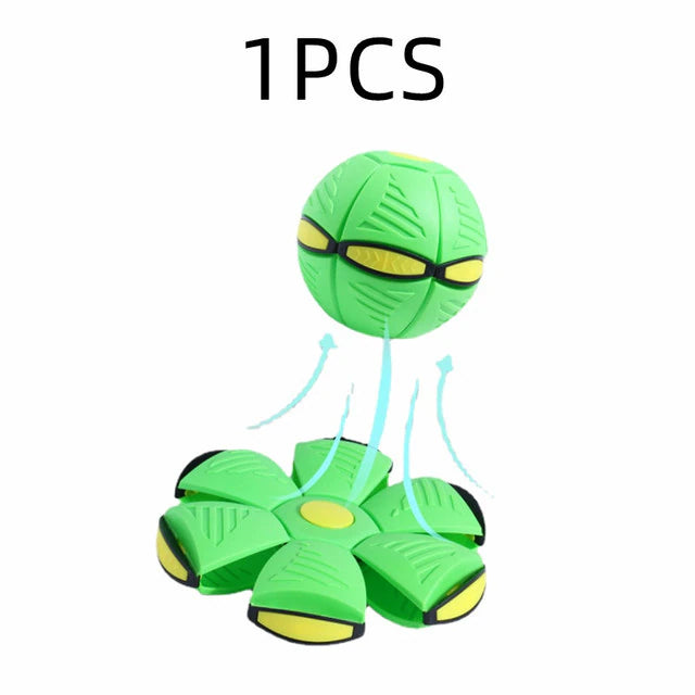 Pet Dog Toys Flying UFO Deformable Saucer Ball Interactive Outdoor Sports Dogs Training Toy Flat Throw Disc Ball Dog Supplies