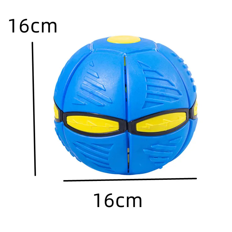 Pet Dog Toys Flying UFO Deformable Saucer Ball Interactive Outdoor Sports Dogs Training Toy Flat Throw Disc Ball Dog Supplies