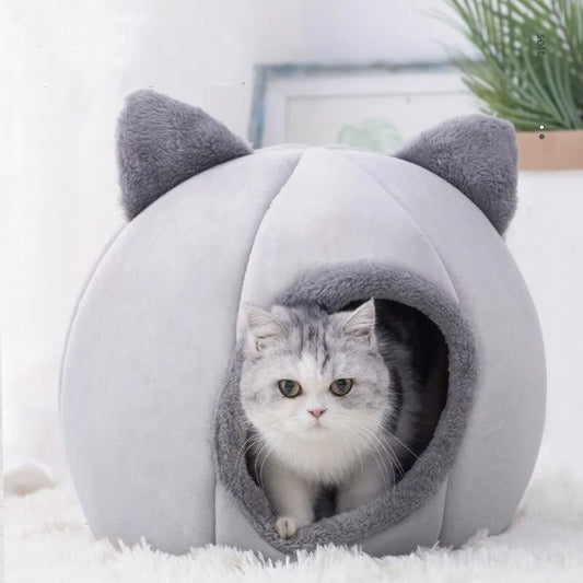 Pet Tent Cave Bed for Cats Small Dogs Self-Warming Cat Tent Bed Cat Hut Comfortable Pet Sleeping Bed