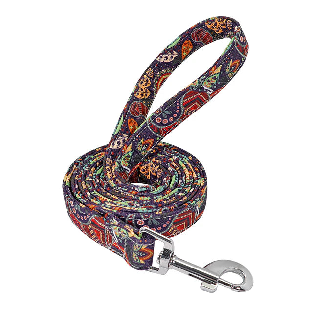 Print Small Dog Leash Nylon Pet Puppy Walking Leash Lead Padded Running Training Leashes Rope 150cm For Small Medium Large Dogs