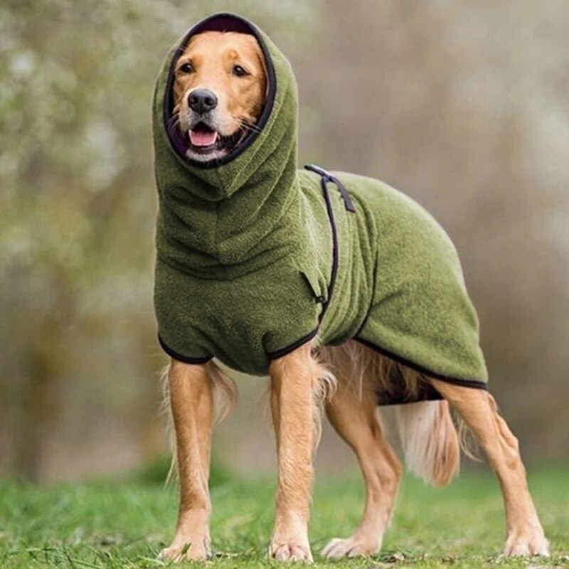 S-5XL Fashion Winter Dog Solid Color Keep Warm Coat Vest Hoodies Jacket Soft Fleece Dog Clothes For Small Medium Large Dogs