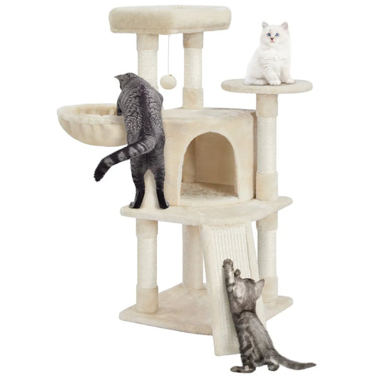 Professional Cat Tree Tower with Basket for Small Kittens, Indoor, At Supplies, Cat Toys, So That Cats Can Play Happily At Home