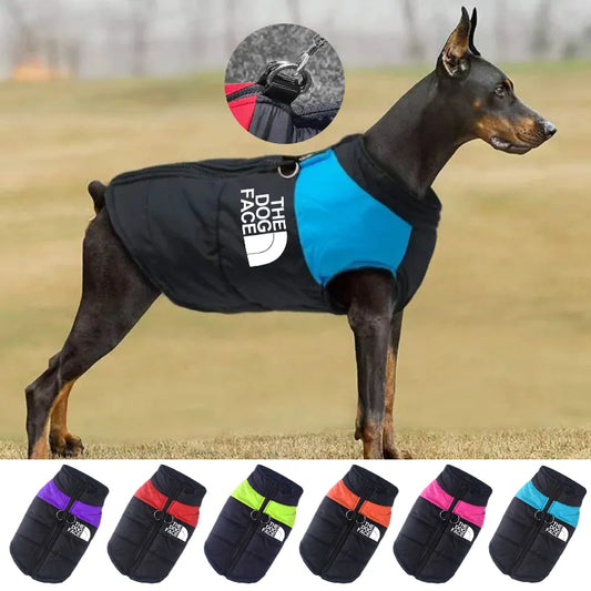 Waterproof Warm Dog Clothes Pet Coat Winter Vest Padded Zipper Jacket Dog Clothing for Small Medium Big Dogs The Dog Face Outfit