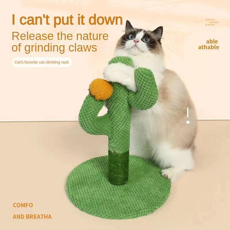 Cactus Cat Scratching Posts with Sisal Rope Cat Scratcher Cactus for Young and Adult Cats Cat climbing Frame Toy