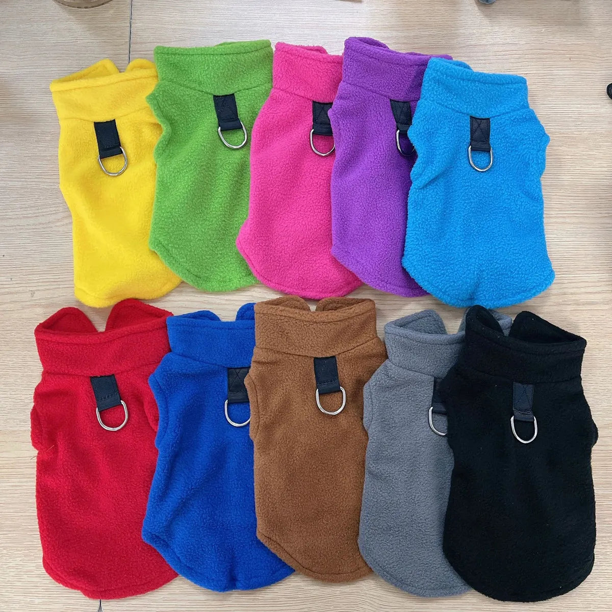 Warm Fleece Pet Clothes Solid Color Coat For Small Medium Dog Soft Cat Puppy Shirt Jacket Teddy Bulldog Chihuahua Winter Outfit