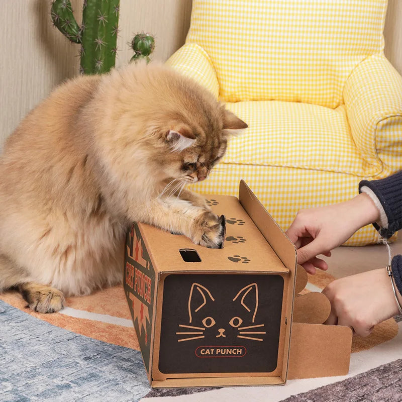 Groundhog Game Cat Toy Interactive Mole Mice Game Toy DIY Mouse Pop Up Puzzle For Cats Treat Exercise Training Cat Toy Supplies