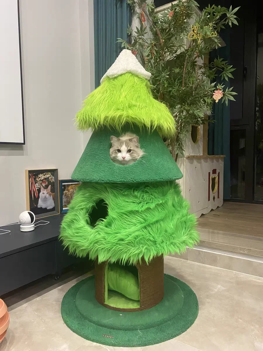 Pet Toy Sisal Fluffy Christmas tree pet climbing frame Cat Scratching Board Cat Tree