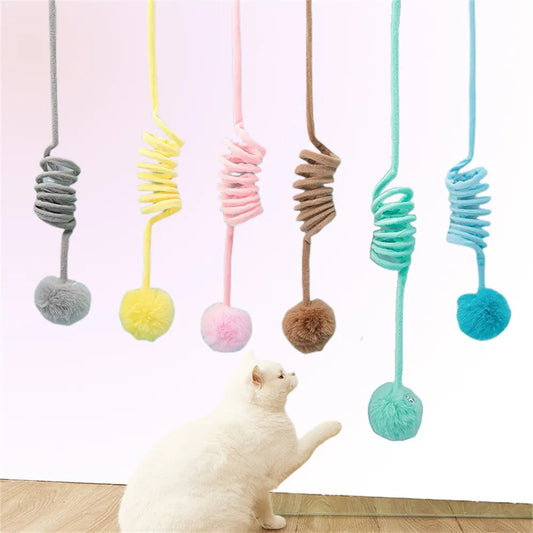 Cat Toy Swing Sticky Disc Elastic Hanging Door Teasing Cat Rope Long Rope Teasing Cat Cat Toy Cat Accessories Pet Kitten Toy
