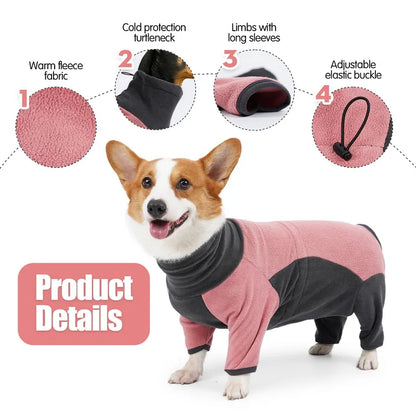 Winter Dog Jacket Clothes Warm Fleece Pet Dog Jumpsuit Pets Overalls Costumes For Small Medium Large Dogs French Bulldog