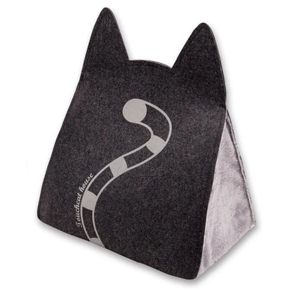 Touchcat 'Kitty Ears' Travel On-The-Go Collapsible Folding Cat Pet Bed House With Toy