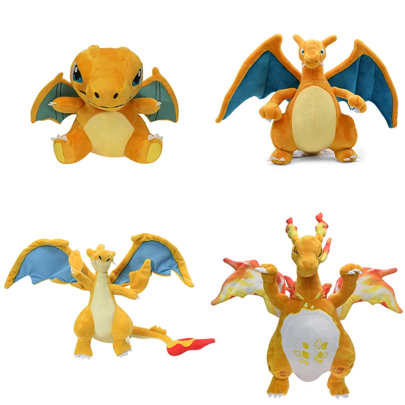 Charizard Plush Toys Pokemon Mega Evolution X & Y Charizard Soft Stuffed Animals Dolls Christmas Gift for Children