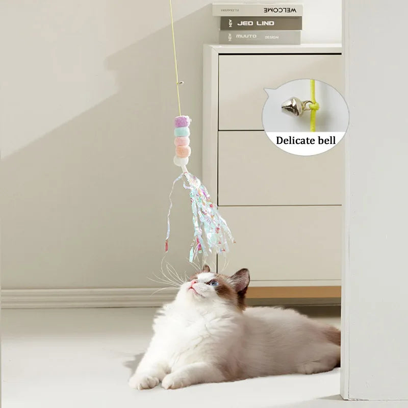 Pet Cat Toys Elasticity Retractable Hanging Door Type Interactive Toy For Kitten Mouse Catnip Scratch Rope Toy Pet Supplies