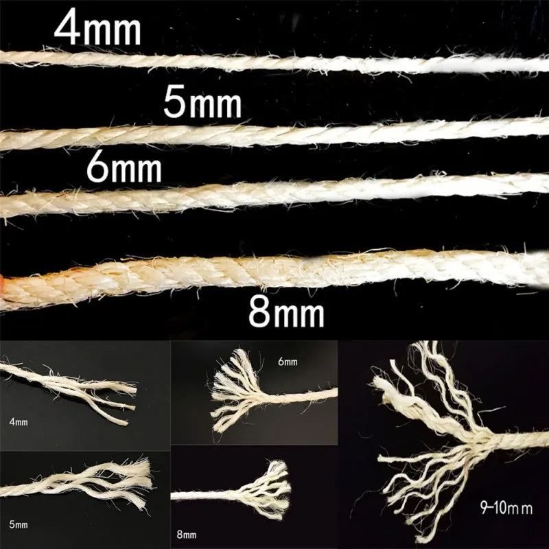 5M Sisal Rope For Cats Scratching Post Toy Making DIY Cat Scratch Board For Cat To Exercise Claw Desk Chair Legs Binding Rope