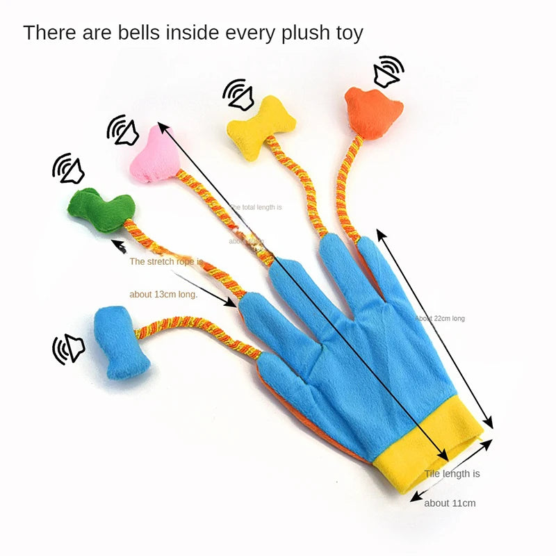 Creative Cat Toy Animal Products Interactive Funny Feather Plush Toy Gloves Kittens And Big Cats Teaser Increase Feeling Product