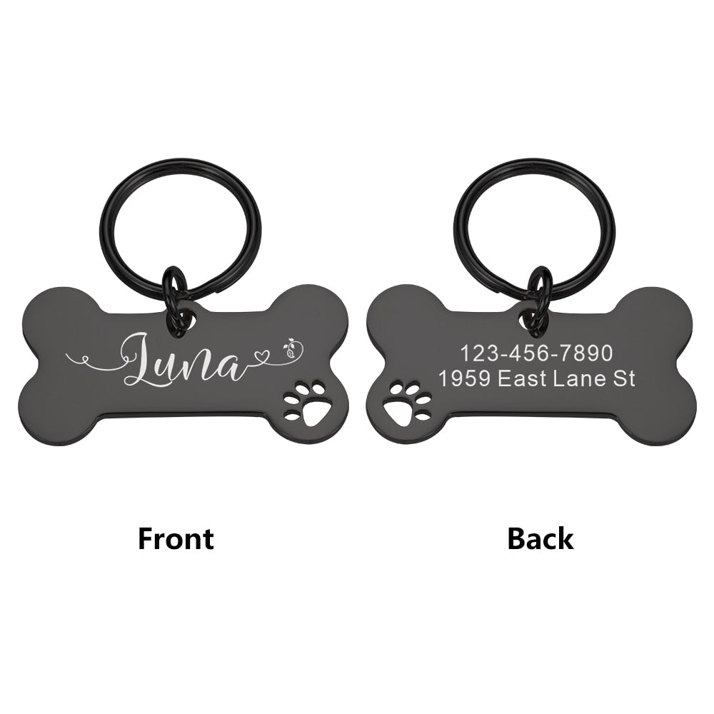 Pet Tags Shiny Steel Nameplate Pet Accessoires