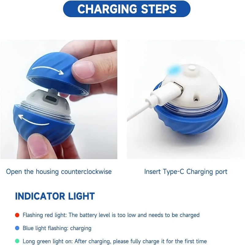 Smart Cat Dog Toy Ball Electronic Interactive Pet Toy Moving Ball Automatic Jump Roll Ball for Puppy Birthday Gift Cat Product