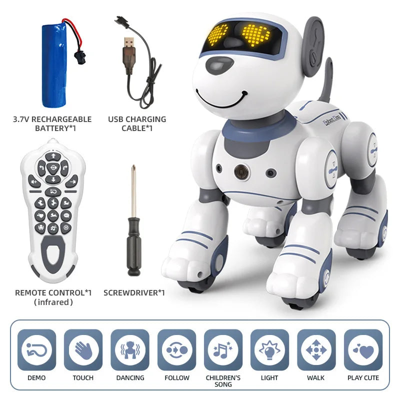 New Intelligent Robot Dog Toy Cute Pet Dog Can Dance Electronic Dog Pet Accompanying Robot Children's Puzzle Kids Toys